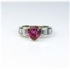 Image 5 : 18CAI-26 PINK TOURMALINE  DIAMOND RING