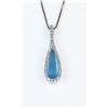 Image 1 : 18CAI-63 AQUAMARINE  DIAMOND PENDANT