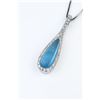Image 3 : 18CAI-63 AQUAMARINE  DIAMOND PENDANT