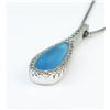 Image 4 : 18CAI-63 AQUAMARINE  DIAMOND PENDANT