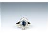 Image 1 : 18CAI-40 BLUE SAPPHIRE  DIAMOND RING