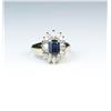Image 3 : 18CAI-40 BLUE SAPPHIRE  DIAMOND RING