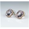 Image 3 : 18CAI-53 PINK AMETHYST  DIAMOND EARRINGS
