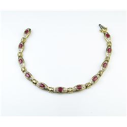 18CAI-54 RUBY  DIAMOND BRACELET