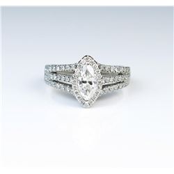 18CAI-34 MQ CENTER DIAMOND RING