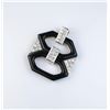 Image 3 : 18CAI-15 BLACK ONYX  DIAMOND PENDANT