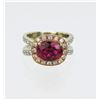 Image 1 : 18CAI-11 RUBELLITE  DIAMOND RING