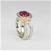 Image 2 : 18CAI-11 RUBELLITE  DIAMOND RING