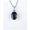 Image 1 : 18CAI-9 GREEN SAPPHIRE  DIAMOND PENDANT