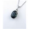 Image 3 : 18CAI-9 GREEN SAPPHIRE  DIAMOND PENDANT