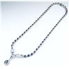 Image 2 : 18CAI-3 BLUE SAPPHIRE  DIAMOND NECKLACE