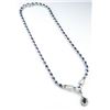 Image 3 : 18CAI-3 BLUE SAPPHIRE  DIAMOND NECKLACE