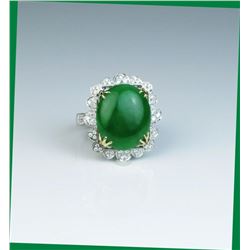 18CAI-2 JADE  DIAMOND RING