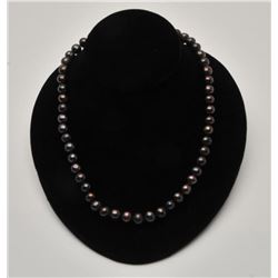 18RPS-25  BLACK/PEACOCK COLORED PEARLS