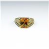 Image 1 : 18CAI-68 CITRINE  DIAMOND RING