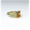 Image 2 : 18CAI-68 CITRINE  DIAMOND RING