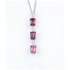Image 1 : 18CAI-70 PINK TOURMALINE  DIAMOND PENDANT