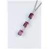 Image 2 : 18CAI-70 PINK TOURMALINE  DIAMOND PENDANT