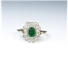 Image 1 : 18CAI-65 EMERALD  DIAMOND RING