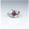 Image 2 : 18CAI-72 PURPLE GARNET  DIAMOND RING