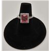 Image 1 : 18RPS-30 PINK TOURMALINE  DIAMOND RING