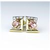 Image 2 : 18CAI-74 PINK TOURMALINE  DIAMOND EARRINGS