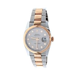 WATCH: [1] 18kt rose gold and stainless steel Rolex DateJust Oyster Perpetual automatic wristwatch; 