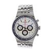 Image 1 : WATCH: [1] Stainless Steel Breitling Montbrillant Chronograph wristwatch; Silver-tone dial with blac