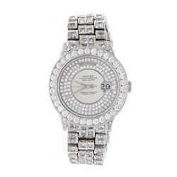 WATCH:  [1] 18 karat white gold gents Rolex Oyster Perpetual Day-Date President watch set with after