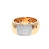 Image 1 : RING: (1) 18KRG  ring Roberto Coin hammered texture, 11.0mm width, 88 diamonds, 0.60 cts. TWA. VS1/G