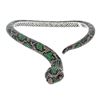 Image 1 : NECKLACE: (1) 18KWG Roberto Coin cobra necklace ‘’Year of The Snake’’,  2 round rubies on eyes, blac