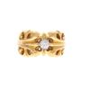 Image 1 : RING: [1] 22kt yellow gold "Chrome Hearts" keeper ring set with (1) round brilliant diamond, estimat