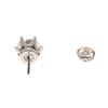 Image 2 : EARRING: [1] Ladies platinum (stamped) single stud earring; (1) rb diamond, 7.89mm x 7.88mm x 5.0mm=