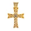 Image 2 : PENDANT: [1] Men's 18ky (tested) cross pendant; (177) rb diamonds, 1.8-4.0mm=est. 5.40cttw, Good/H-I