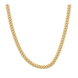 CHAIN: [1] 10k yellow gold chain, 30 inches long, 6.94mm wide, box clasp; 93.6 grams.
