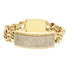 BRACELET: [1] 10ky tested bracelet, 9 inches long; (177) rb diamonds, 1.7mm-2.0mm =est. 5.15cttw, Go