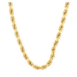 CHAIN: [1] 10ky tested rope chain, 30 inches long, 8.54mm wide; 217.5 grams.