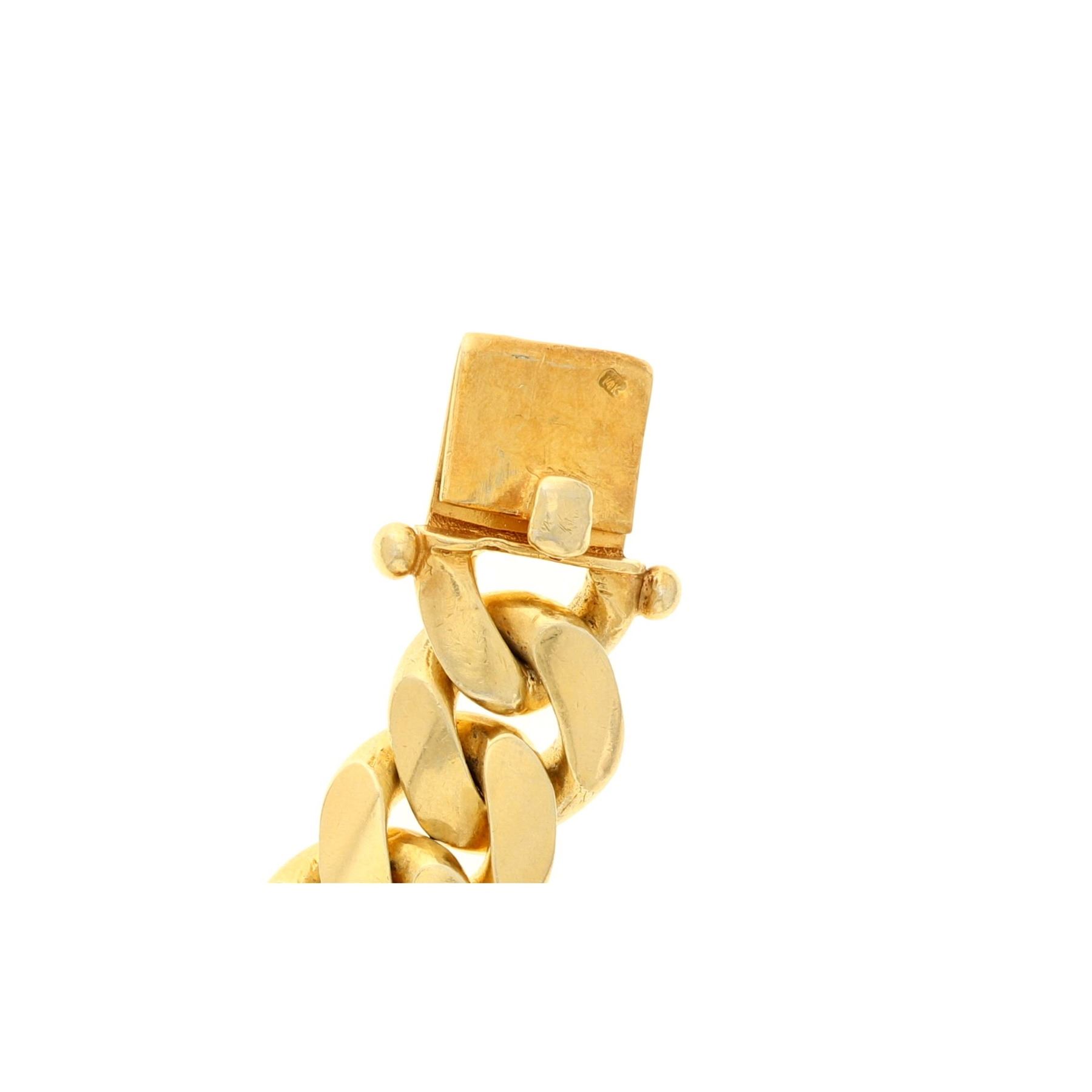 BRACELET [1] 18ky tested bracelet; 9 inches long, 18.22mm wide, box