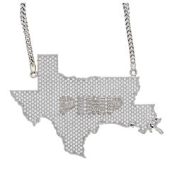 NECKLACE: [1] 10 karat white gold 40’’ Franco chain necklace attached to [1] 10 karat white gold pen