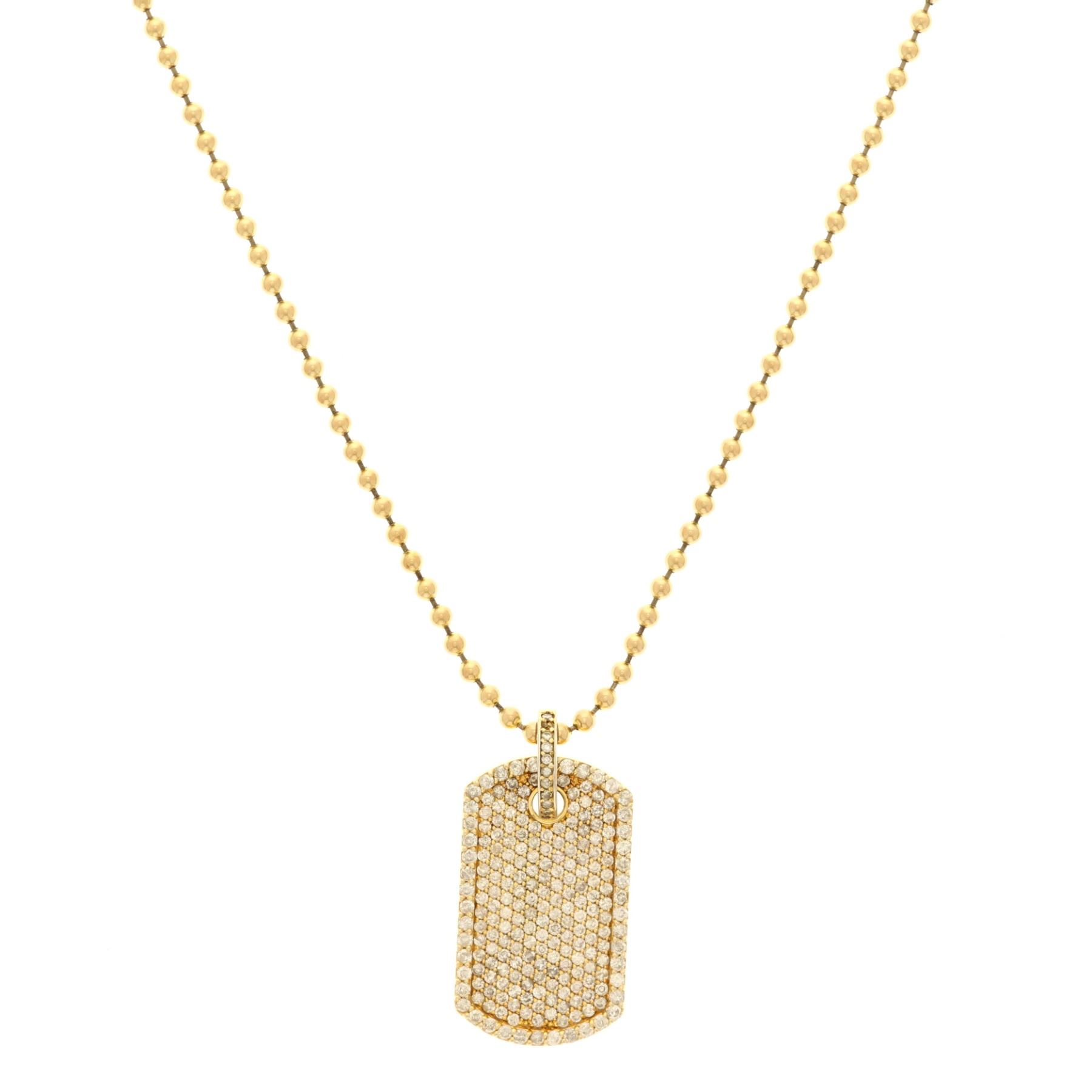 NECKLACE [1] 10 karat yellow gold 3.0mm beaded necklace