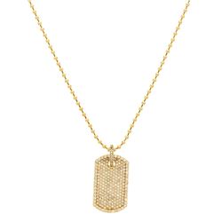 NECKLACE:  [1] 10 karat yellow gold 3.0mm beaded necklace, 26’’ and [1] yellow gold plated 10 karat 