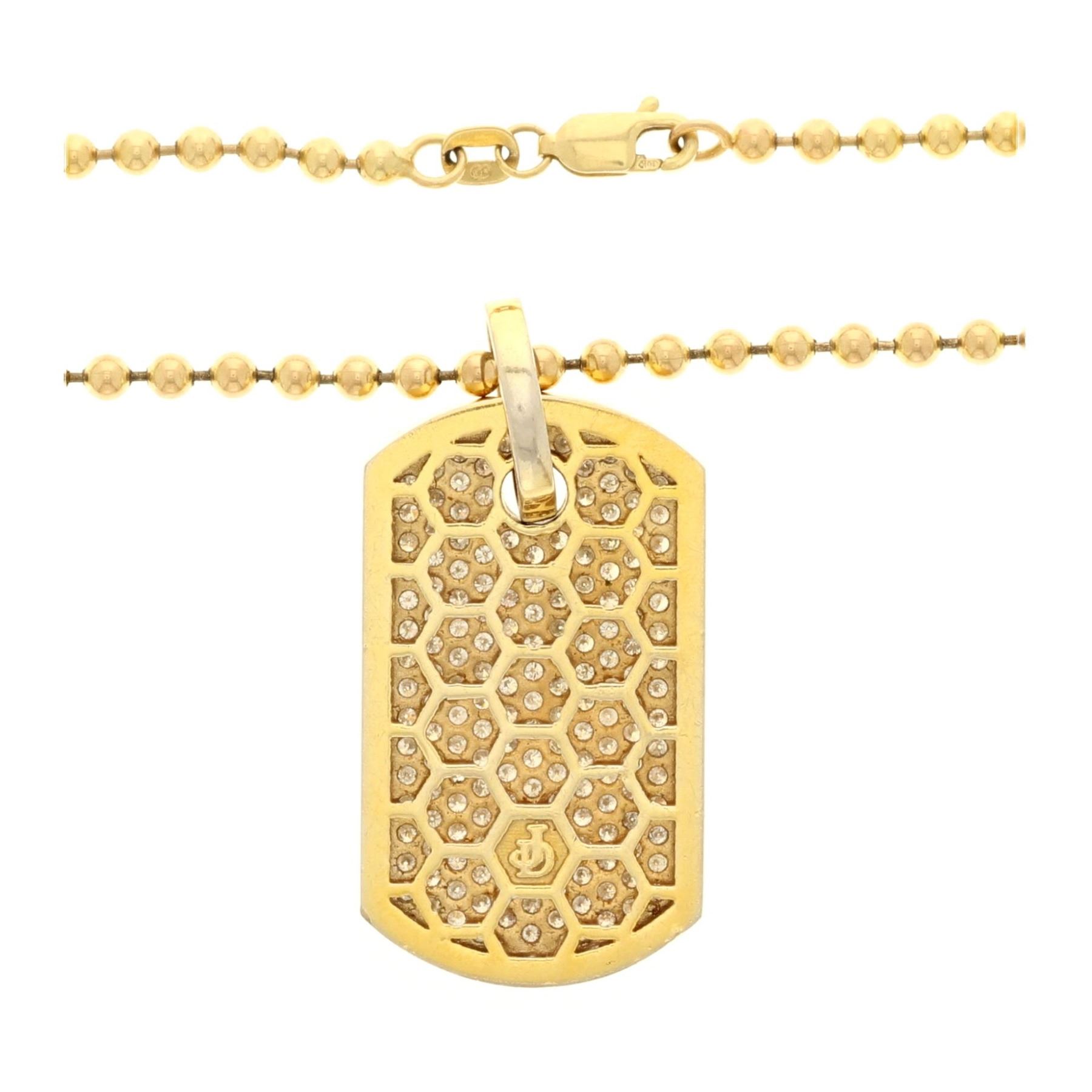NECKLACE [1] 10 karat yellow gold 3.0mm beaded necklace
