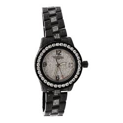 WATCH:  [1] Stainless steel with aftermarket black finish ladies Breitling Colt Oceane quartz watch 
