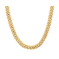 CHAIN: [1] 14ky stamped chain, 29 inches long, 12.80mm wide; 308.9 grams.