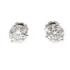 Image 1 : EARRINGS: [1] 14kw pair of tested earrings with sterling silver earring backs; (1) rb diamond, 7.29m
