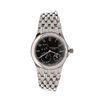 Image 1 : WATCH: [1] Stainless steel Patek Philippe Neptune Moonphase power reserve watch; black dial with 3 s