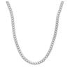 Image 1 : CHAIN: [1] 10k white gold Cuban link chain, 36 inches long, 8.0mm wide; 154.1 grams.