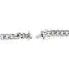 Image 2 : CHAIN: [1] 10k white gold Cuban link chain, 36 inches long, 8.0mm wide; 154.1 grams.