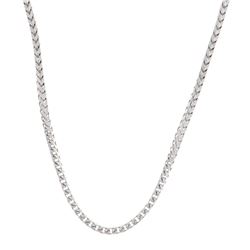CHAIN: [1] 10k white gold chain, 40 inches long, 5.0mm diameter; 147.0 grams.