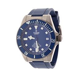 WATCH: [1] Titanium Tudor Pelagos Chronograph 500M watch, 42mm case, blue dial, date @ 3:00, blue un